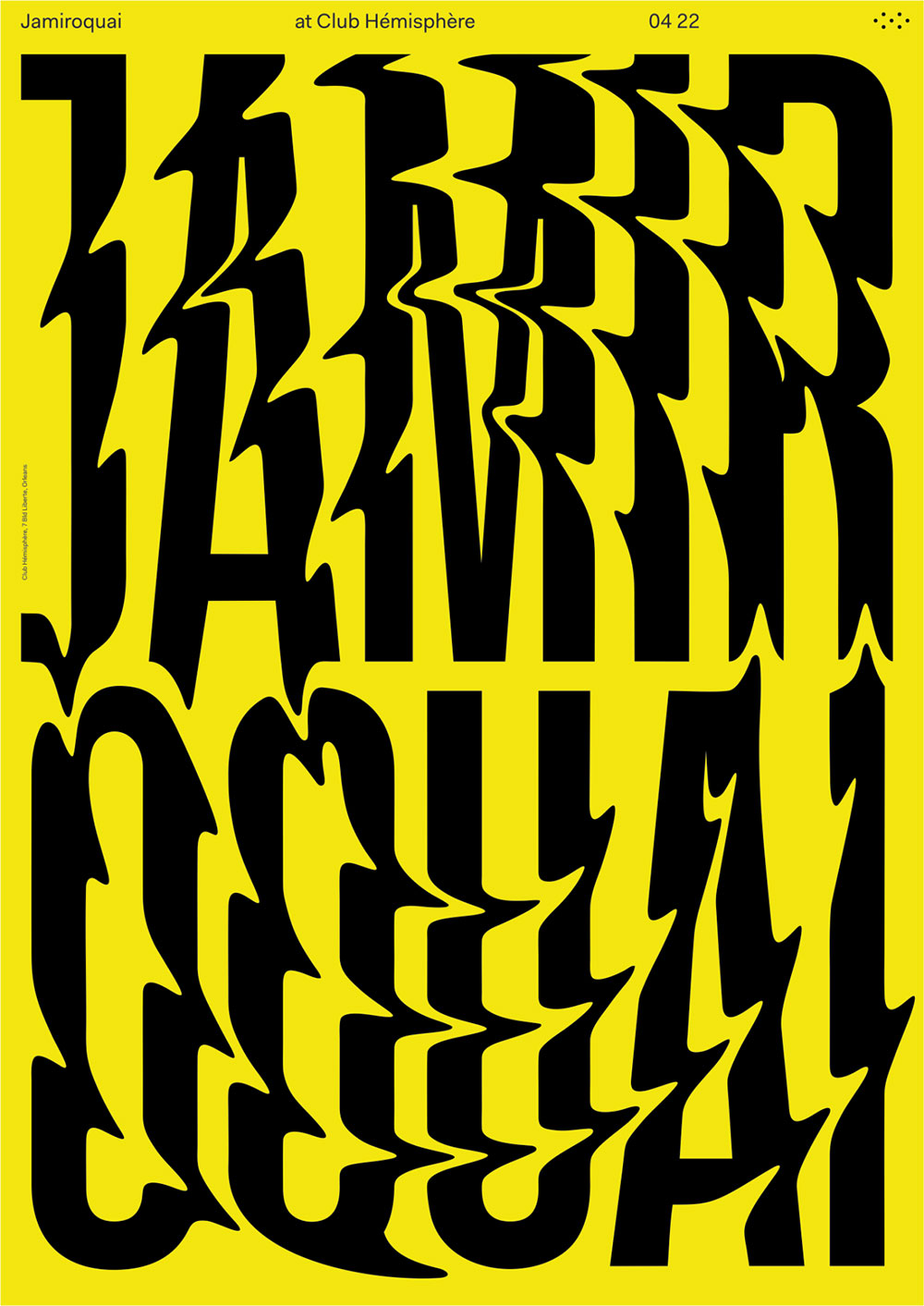 Poster for Club Hemisphere series featuring Jamiroquai